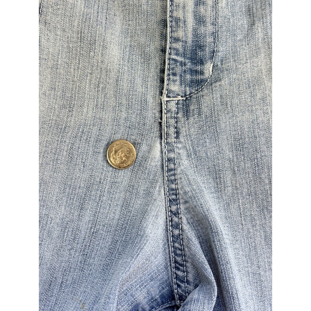 Cropped Denim Capris Embroidered Floral Hem Womens Plus Sz 18W Gloria Vanderbilt - Picture 9 of 13